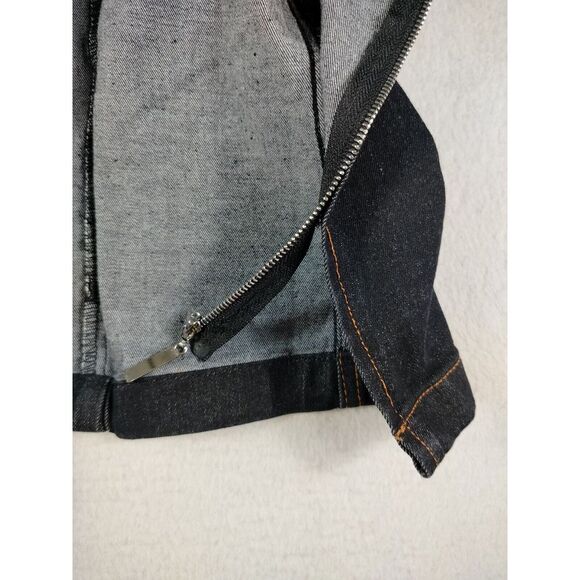 Chicways Denim Dress Women's Small Classiccore Minimalist Retro Basic  Full‎ Zip - Picture 5 of 9